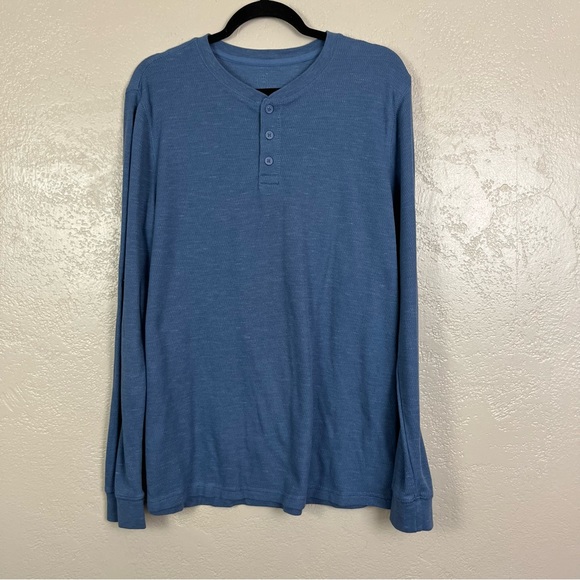 5 for $30 George men long sleeve classic comfort‎ blue shirt size large 42/44 - Picture 1 of 9
